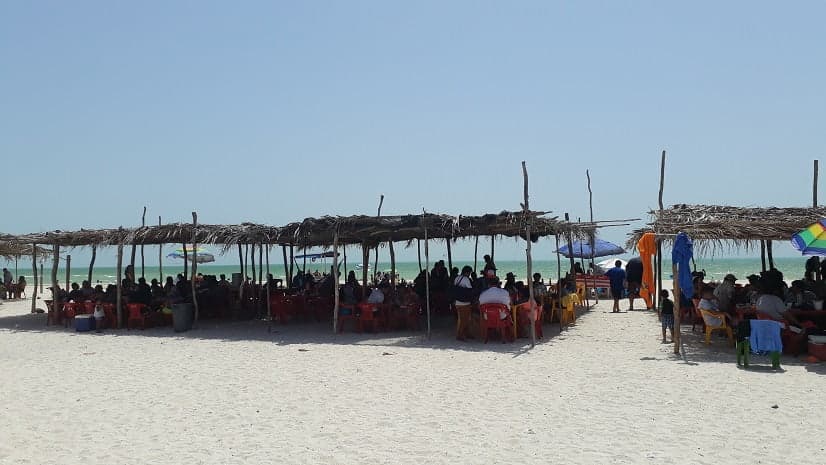 Restaurant à la plage de Celestun