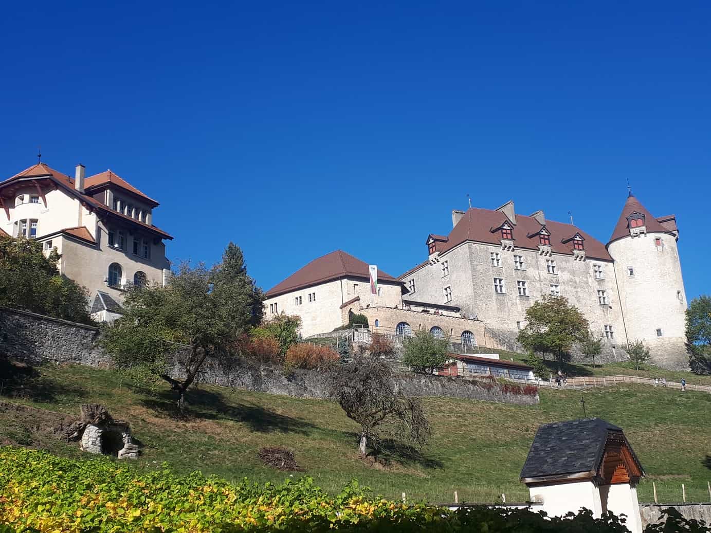 Vue sur le chateau de Gruyère