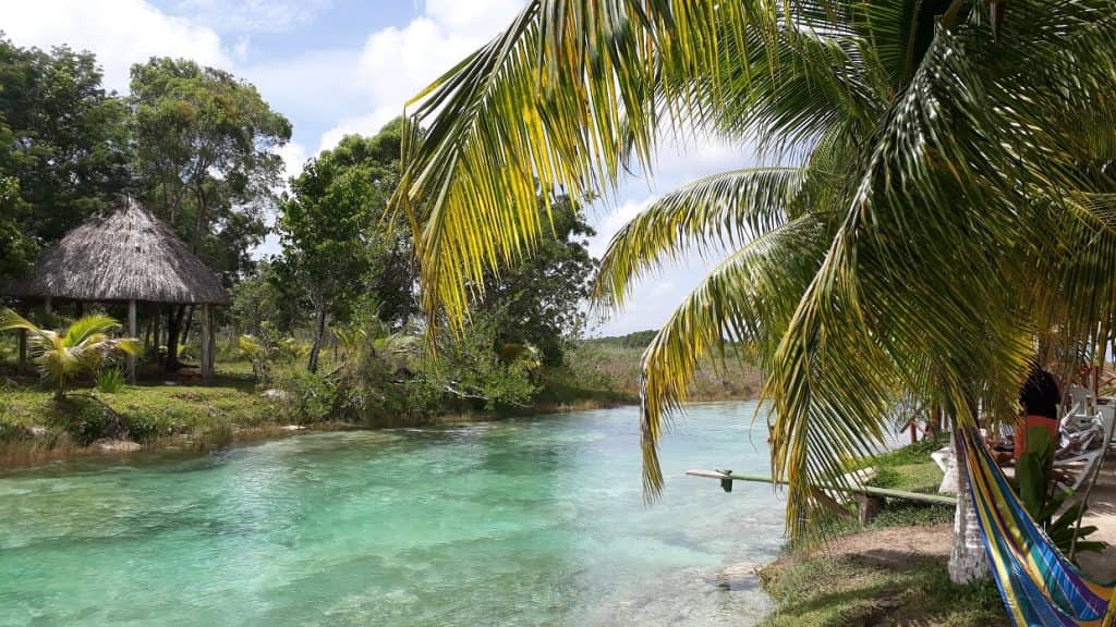 Belle vue de Los Rapidos à Bacalar