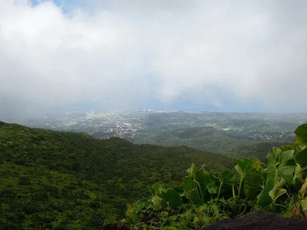 Vue depuis la randonnée de la Soufrière